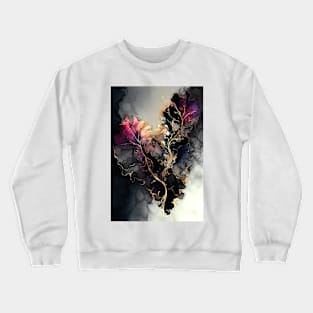 Messy in Love - Abstract Alcohol Ink Resin Art Crewneck Sweatshirt